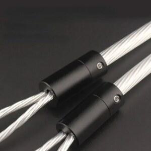 바나나 플러그, RCA 케이블 및 Y자형 어댑터 슬리브가 포함된 다용도 HiFi 오디오 알루미늄 합금 스피커 분배기