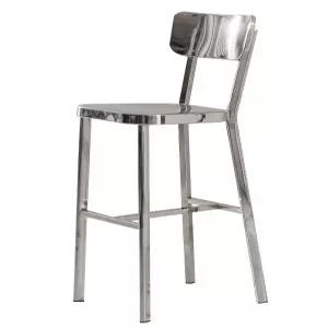 등받이 바의자 창가테이블 높은 스테인레스 의자 아일랜드