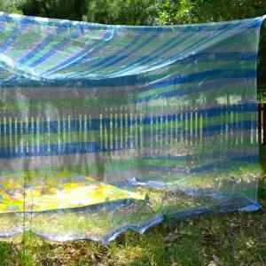 블루 사각모기장 야외용 9-10인침실모텐트 침대 침대모 아기 방모장 충망 끈모장 실내 모텐트