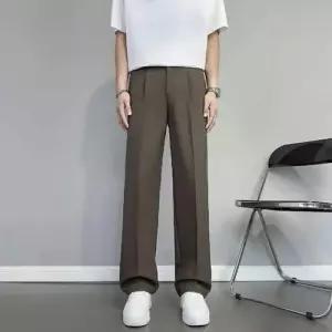 보니따스 남사친 팬츠 블랙 면 캐주얼 정장 노다림 스트레이트핏 9부 ADOR1