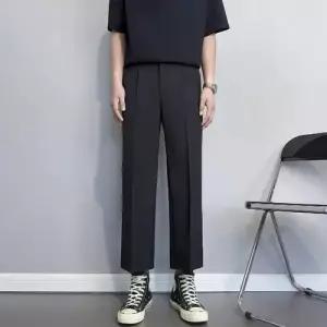 보니따스 바지 면 하계 남자 일자 정장 쿨링 얇은 9부 ADOR2