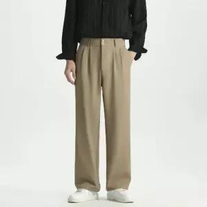 보니따스 남자 팬츠 면 가을 하이웨스트 슬림핏 스트레이트 와이드 ADOR3