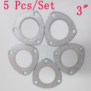 강화 볼트 배기 헤더 플랜지 개스킷 다운파이프 파이어 링 2.5 인치 3 78mm 5 개