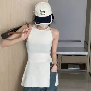 트임포인트 롱 홀터 슬리브리스 나시 JSC-d0083 넥나시 끈나시 레이어드룩