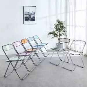 로에드 아크릴 접이식 투명의자 인테리어 카페 의자 폴딩체어