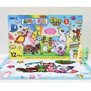 휴리와 친구들 글라스데코3 12색 스티커 물감 컬러 단체선물 만들기재료