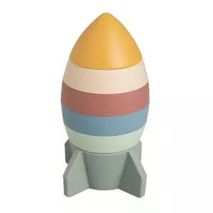 실리콘 로켓 탑쌓기 (오팔)아기완구 쌓기놀이 장난감 유아