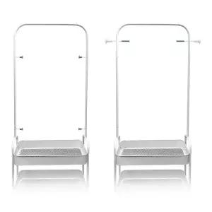 철제이동식행거 2단옷걸이 미니행거 행거 원목 튼튼한헹거 튼튼한 선반 거치대 조립식 가게 스텐드 수납 일