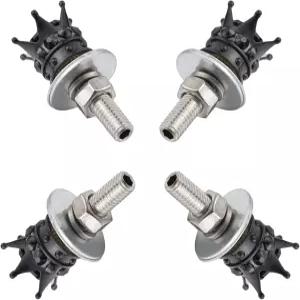 Lunsom 번호판 나사 패스너 블링 장착 볼트 키트 자동차 오토바이와 호환 4 PCS 블랙