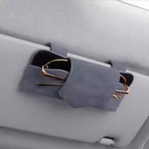 선바이저 선글라스 클립 레드 홀더안경 스웨이드