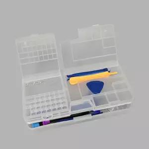 도구 보관 상자 다기능 더블 레이어 휴대 전화 수리 주최자 케이스 작은 부품 나사 IC 마더 보드