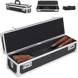 플라이도니소 셰프 나이프 케이스 알루미늄 하드 듀얼 콤비네이션 잠금장치 컬러리 캐리어 휴대용 정리함