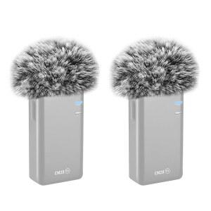 NEWER CM28 윈드스크린 무선 라발리어 마이크 데드캣 퍼리 커버 2팩 그레이 액세서리용 JCMoyuty