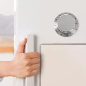 턴타임 자석 쿠킹타이머(실버)베이킹다이머 트레이닝 스터디 공부 다용도 태엽방식 휴대용 요리