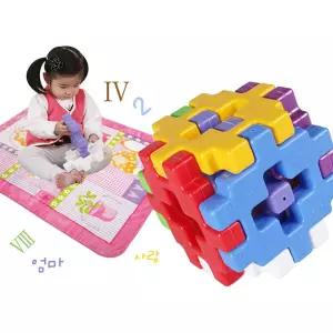 아하토이 큰사각 블럭 82pcs장난감 어린이 교구 유아놀이 동학습 창의력 블록 아동발달