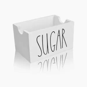 커피 바용 CHONIC 설탕 패킷 홀더 농가 캐디 우드 용기 디스펜서 가정용 정리함 화이트