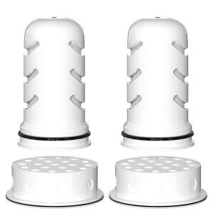 LifeSt 홈 디스펜서 18c / 유리 피처 7c 플라스틱 10c 멤브레인 마이크로 필터 2개 및 활성탄 2개와 호환되는 워터 교체