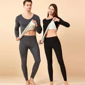 여자 남자 햄라인 심리스 부드러운 내의 상하의 세트내복바지 발열 겨울 남성타이즈 성인 어른 기모 얇은