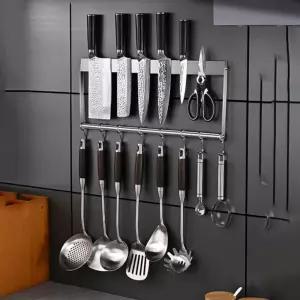 주방 후크 걸이 자석 칼걸이 정리 30cm행거 가위 무타공 정리대 다용도 키친 마그네틱 거치대 소품 수납선