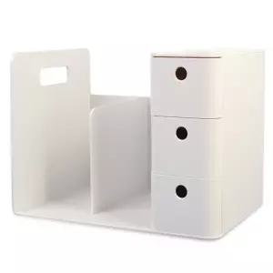 리템 콤보 책꽂이 일체형 3단 서랍 트레이 연필서류문서정 책정 문구용 데스크정함 오거나이저 상정함 상정