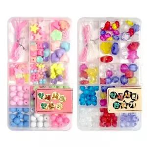 구슬 악세사리 만들기 4개부자재 비즈우레탄줄 팔찌만들기 우레탄 재료 공예