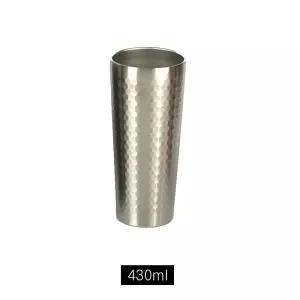 실버허니 이중진공 스텐컵 430ml보냉 보온 이중물 레스텀블러 스테인 휴대용 사무실 맥주잔 쥬스 430ML음료
