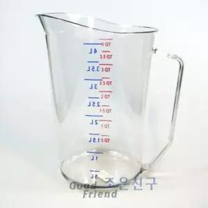 캠브로 계량컵 4000cc플라스틱 손잡이 눈금 투명 제빵 주방 다용도 가정용