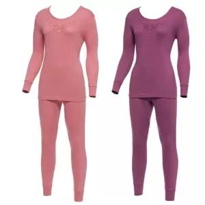 TRY 여성40수 자수포인트 내복 여자 내의세트엄마 홈웨어 발열내의 내의 선물 겨울선물