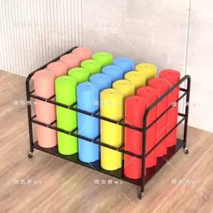 필라테스 매트 꽂이함 이동식 매트리스 수납함 원형