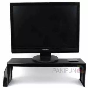 다용도 모니터 받침대 컴퓨터 PC정리 높이조절 듀얼 높이모니터받침대 걸이 원목 높은 높이 거치대 본체 선