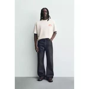 ZARA POST MALONE 그래픽 티셔츠 - 스크래치 화이트