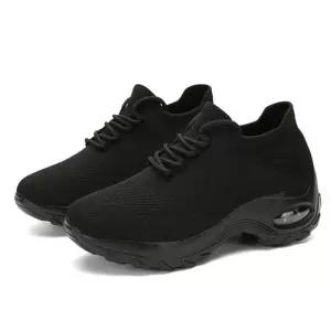 여자 검정 에어 운동화 걷기 조깅 워킹화 선물 코디