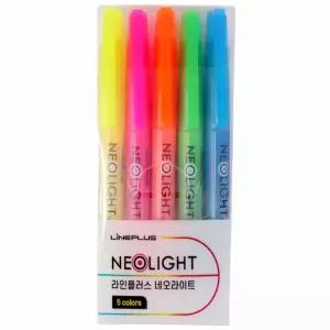 5색 형광펜 세트 x12개 단체 학교 학원 선물 문구학생 독특한 수험생 선물용 고체 밑줄 중요표시