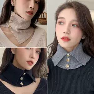 1+1 스칼렛 넥워머 공갈 목폴라 버튼업 단추 목토시 머플러 겨울넥워머 목커버 방한용품