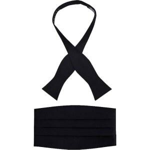 턱시도 웨딩 블랙타이 이벤트를 위한 100% 실크 셀프 타이 보우 타이 커머번드 세트 - 16MM 실크 선물 상자