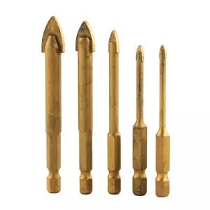 타일비트 대리석 콘크리트 텅스텐재질 유리 전용드릴날 5개 1세트토션 드릴 타공 기리 세라믹 드릴비느 만