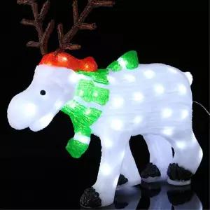 비타리토 LED 80구 루돌프 사슴 전구 트리장식크리스마스카페 소품 모형 데코 성탄절 인형