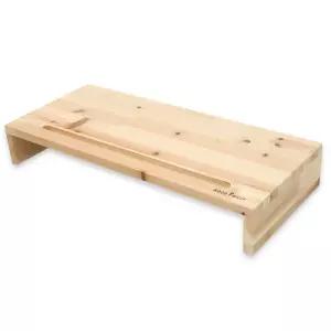 우드밀리 삼나무 원목 베이직 1단 모니터 받침대삼받침대 삼받침대