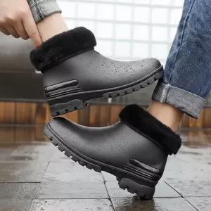 남성 2컬러 아웃도어 러기드솔 방한 기모 레인부츠낚시장화 방한화 주방 용신발 반장화 방수화 패션 남자