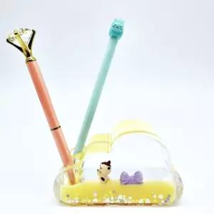 꾸미기 2개 장식용 워터볼 필기도구 오일 묶음캠퍼스 필기구꽂이 필통 인테리어소품 추천 중학교 프리미엄