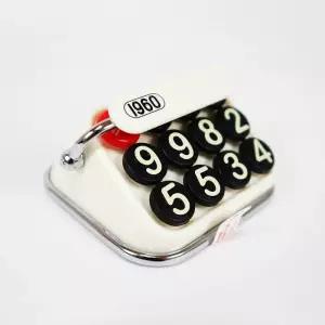 논슬립 레트로타자기 안심번호 주차판차량번호판 알림판 자동차핸드폰 자동차판 메탈판 듀얼판 주차판 전화