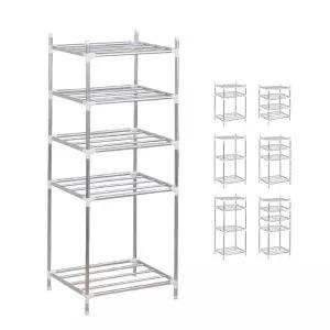 키밍 스텐 냄비 정리 선반 주방 수납 거치대후라이팬대 소품 다용도 수납대 스테인리스 박스 조리도구대 용