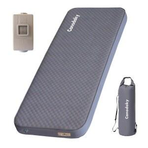 3-in-1 충전식 펌프, 공기 조절식 폼 캠핑 매트리스, 자동차, 밴, 루프탑 텐트용 9.5R 헤비 듀티 매트가 장착된 4인치 초두꺼운 싱글 셀프 팽창 수면 패드