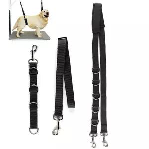 강아지미용밴드 애완동물 리드줄 목욕 반려동물 목걸이 목줄 테이블 반려견 배띠 목대 길이조절 고정대 고