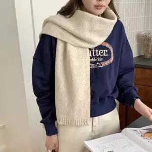 무지 롱 니트 털 목도리 커플 여성 겨울 머플러 방한 고급 예쁜 패션