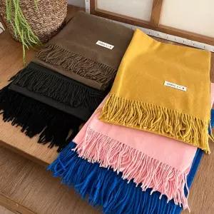 YH 도톰한캐시미어목도리 무지 남녀공용머플러울머플러 모직 패션 컬러 칼라