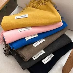 YH 남여공용무지목도리 도톰한캐시미어원단겨울울머플러 모직 패션 컬러 칼라 무지