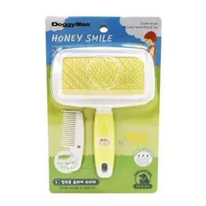 도기맨 NHS-60 장모용 슬리커 브러쉬 3단계용빗 용러시 펫러쉬 강아지용 애완용