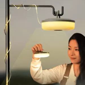 LED 원형 무드등 C타입 충전식 91LED 캠핑랜턴등 가벼운 조명 텐트 캠핑등 충전등