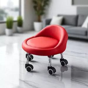 슈마켓 이동식 등받이 회전의자 레드일 작업용 앉은뱅의 빙글빙글 원예 낮은